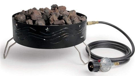 Camco Portable Propane Smokeless Campfire With 8 Ft Hose And Regulator